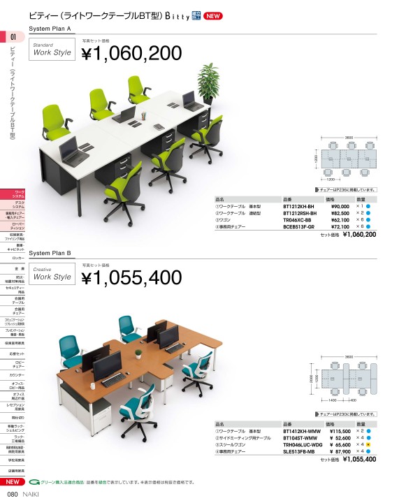 ナイキオフィス家具総合カタログ2020