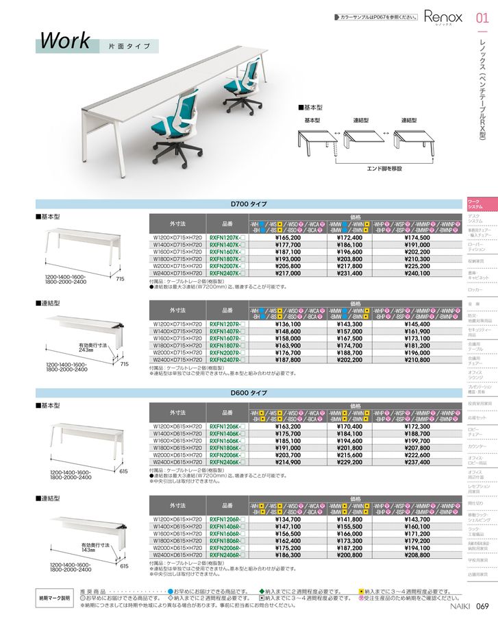ナイキ オフィス家具総合カタログ 2022 改定版