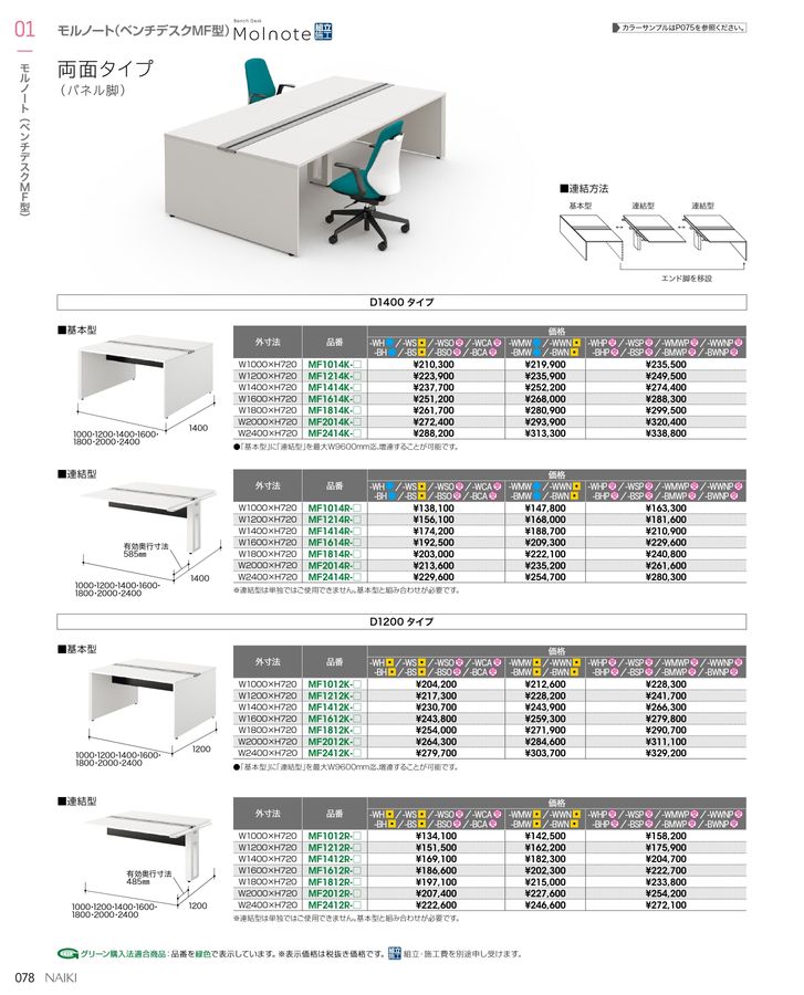 ナイキ オフィス家具総合カタログ 2022 改定版 83/780