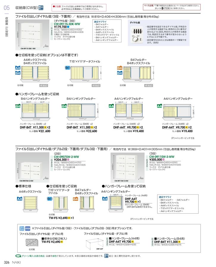 □ナイキ C型ボックス棚 W1515×D615×H2100 RLC7525(1767561)[送料別途